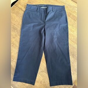 Talbots size 12 navy blue Skimmer pedal pusher length, worn once!